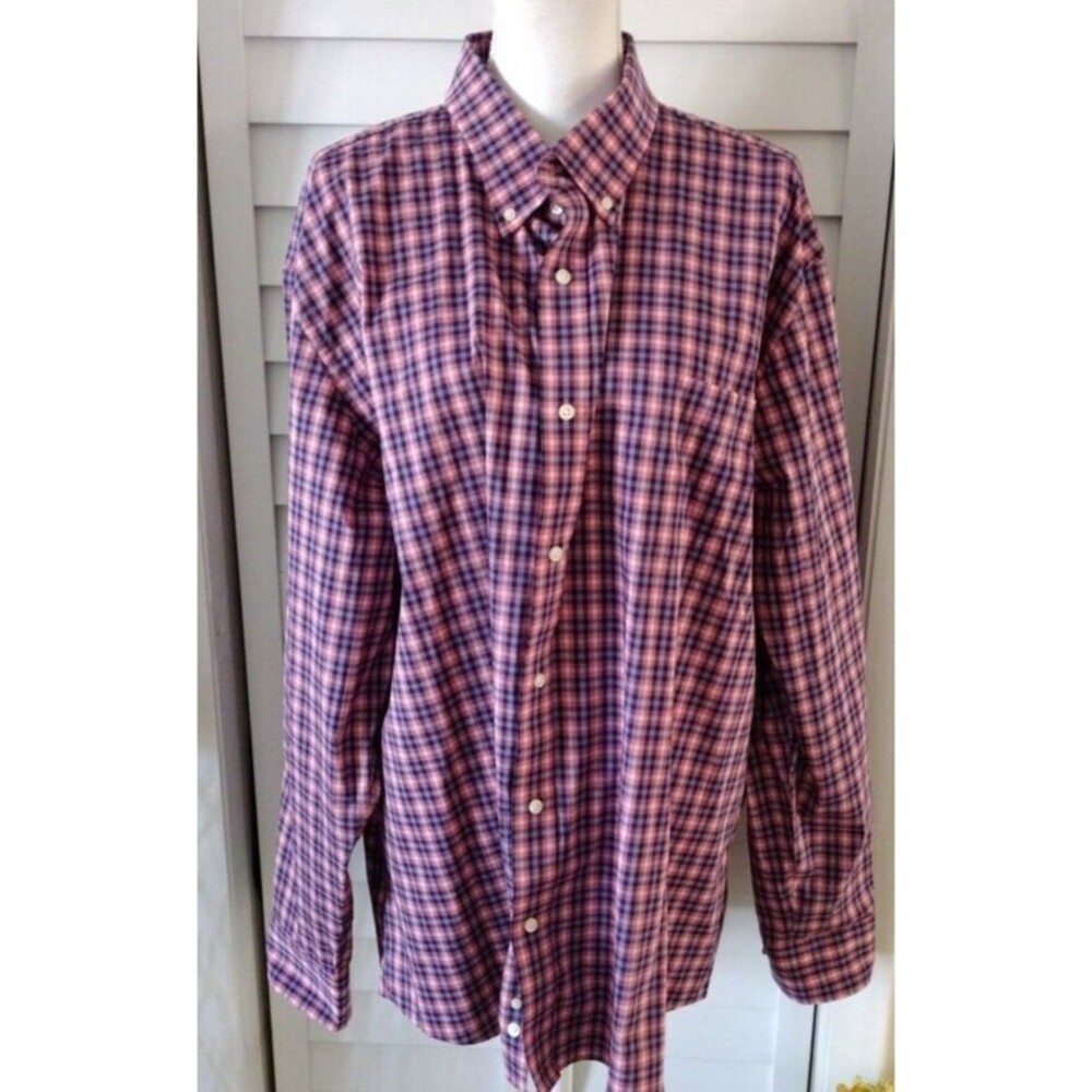 L.L. Bean men's long sleeve plaid button-down traditional fit‎ XXL